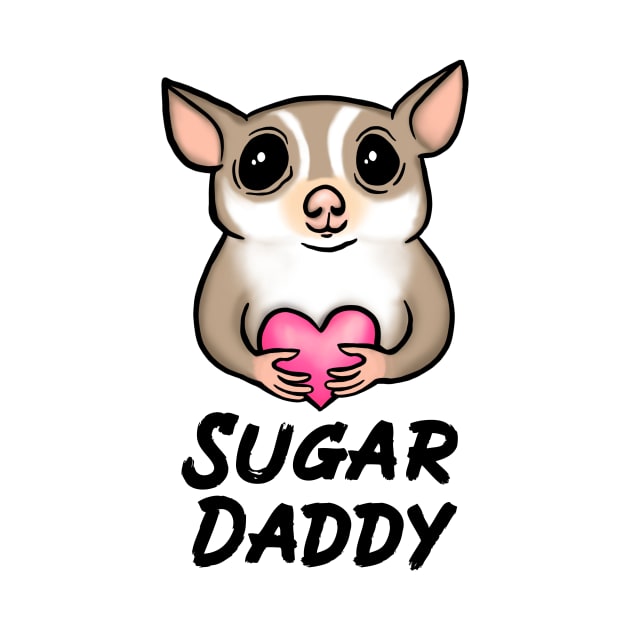 Sugar Daddy, Black, for Sugar Glider Lovers by Mochi Merch