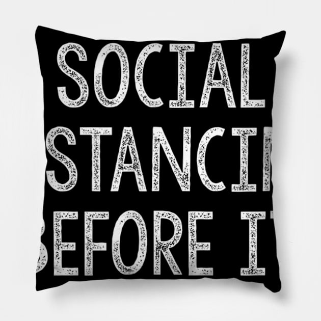 I Was Social Distancing Before It Was Cool Introvert Pillow by sousougaricas