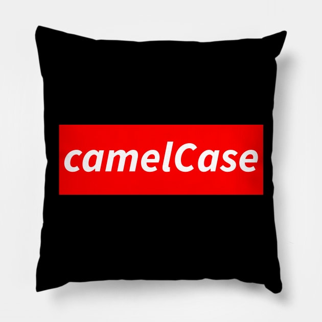 camelCase Meme Tshirt Pillow by minimalists