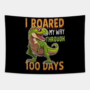 I Roared Through 100 Days Of School Dinosaur Gift Tapestry