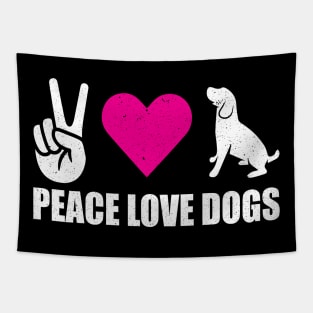 peace love dogs Tapestry