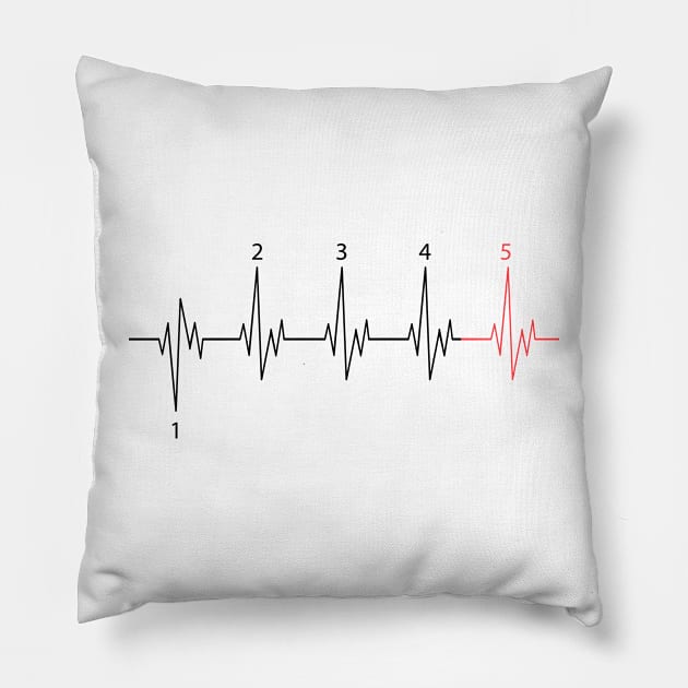 Motorbike motorcyclist heartbeat gears Pillow by HBfunshirts