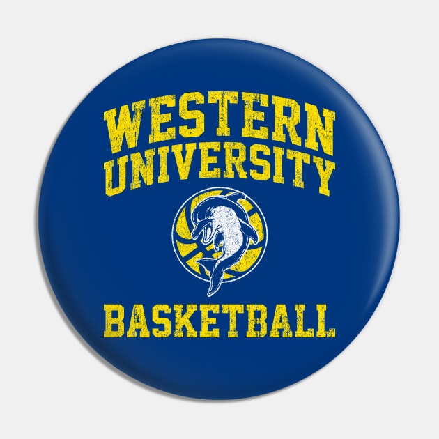 Western University Basketball - Blue Chips Pin by huckblade