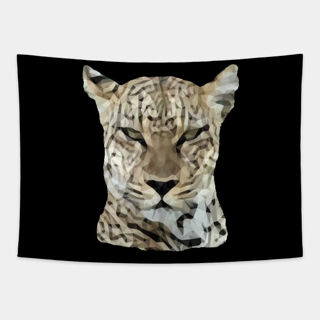 Leopard Polygon - Kenya / Africa Tapestry by T-SHIRTS UND MEHR