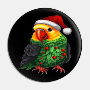 Parakeet Christmas Pin