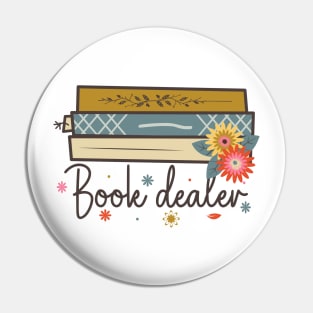 Book Dealer World Book Day for Book Lovers Library Reading Pin