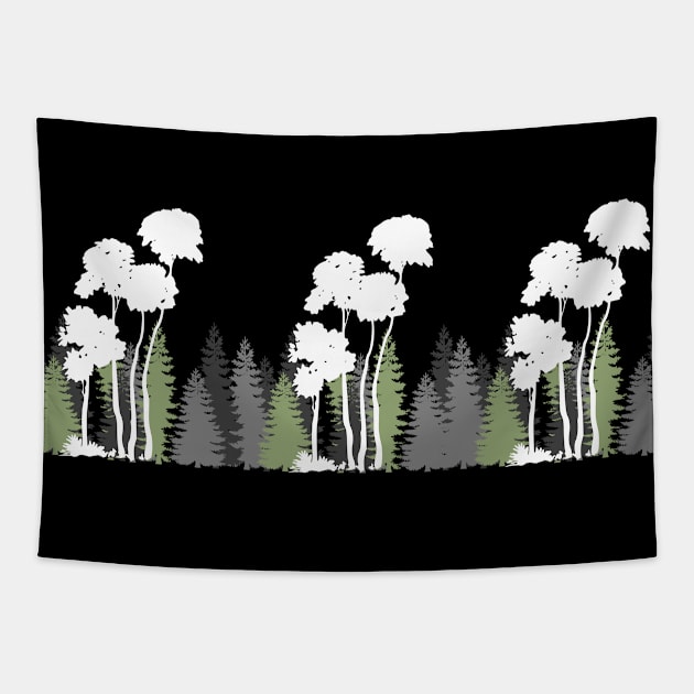 Forest trees a simple yet attractive print for plant and forest lovers Tapestry by Kittoable