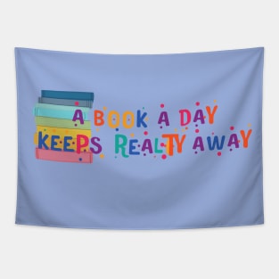 A Book a Day Keeps Reality Away Tapestry