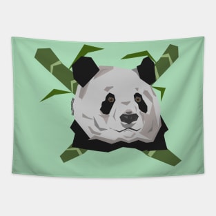 Geometric Panda Tapestry