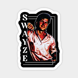 Patrick Swayze /// 80s Vintage Fan Design Magnet