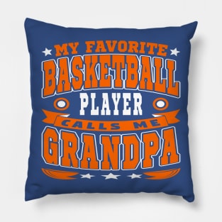 Calls Me Grandpa Funny Grandchildren Basketball Lover Typography Pillow