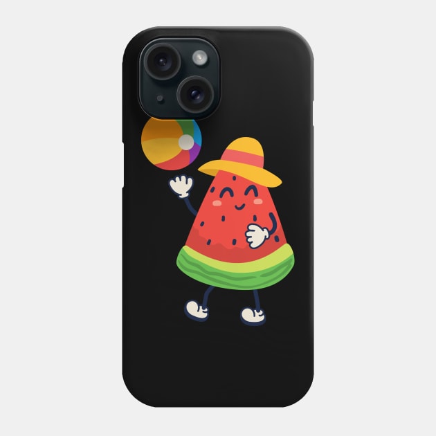 Cute Watermelon Playing Volleyball Phone Case by Swagmart