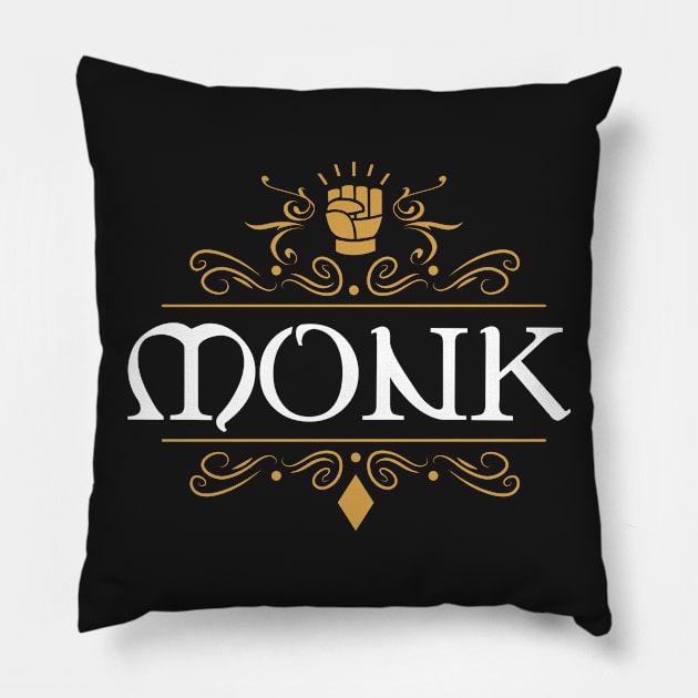 Monk Monks Tabletop RPG Addict Pillow by pixeptional