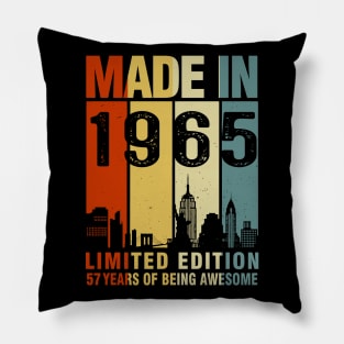 Made In 1965 Limited Edition 57 Years Of Being Awesome Pillow