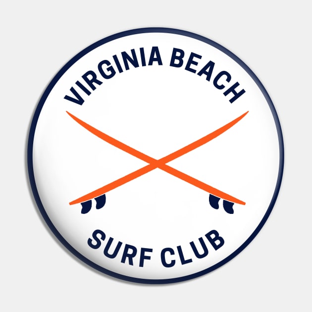 Vintage Virginia Beach Surf Club Pin by fearcity