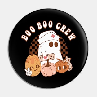 Boo Boo Crew Nurse Shirts Halloween Nurse Shirts for Women Pin