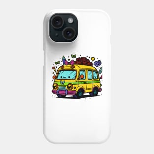 Bus Doodle Art Design Phone Case