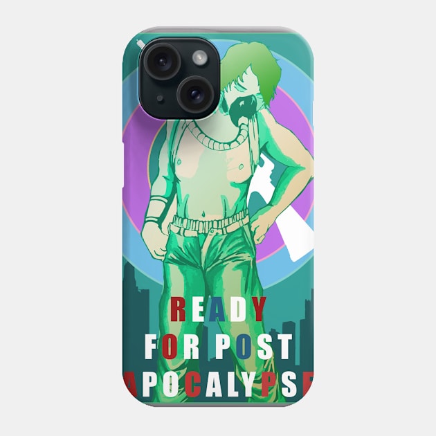 colorful girl post apocalypse Phone Case by theanomalius_merch