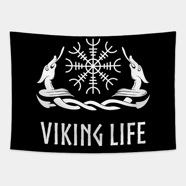 viking life nordic style Tapestry by TOTEM clothing