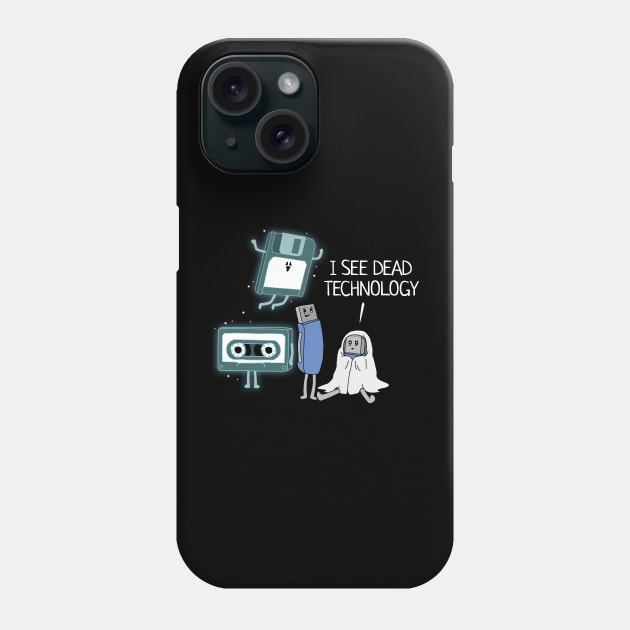 I See Dead Technology Funny Geek Phone Case by NerdShizzle