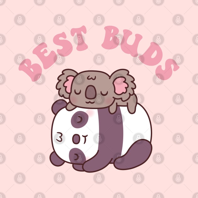 Cute Panda And Koala Bear Best Buds by rustydoodle