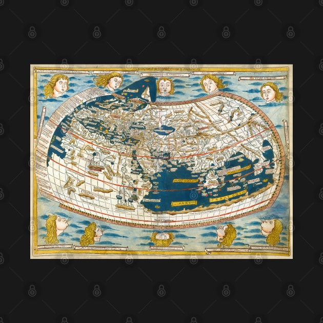 Ulm Ptolemy map of the world from 1482 by MiRaFoto