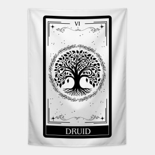 Druid Tarot Card D&D Nat 20 Dungeons & Dragons T-Shirt Black Tapestry