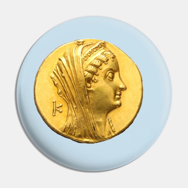 Arsinoe II Gold Coin Greek Egyptian Queen Pin by WillowNox7