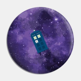 Doctor Who Tardis Purple Galaxy Pin