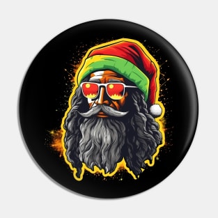 Santa Claus Rasta, African Style  Vibrant Pin