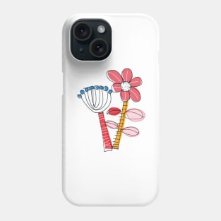 Post modern flowers Phone Case