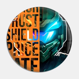 Halo game quotes - Master chief - Spartan 117 - Half black v2 Pin