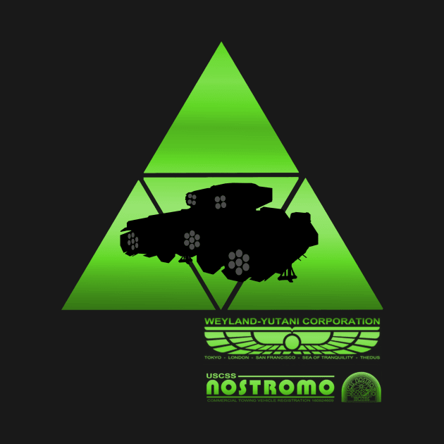 Alien Nostromo spaceship green by udezigns