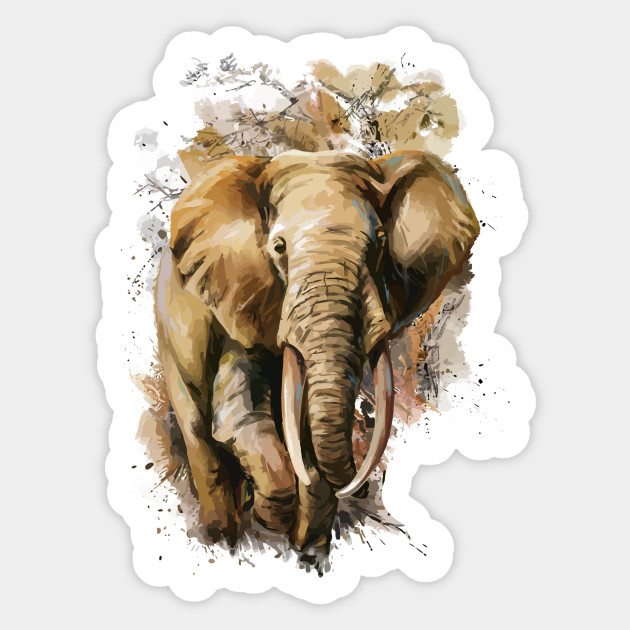 Elephant Painting Elephant Painting Sticker Teepublic