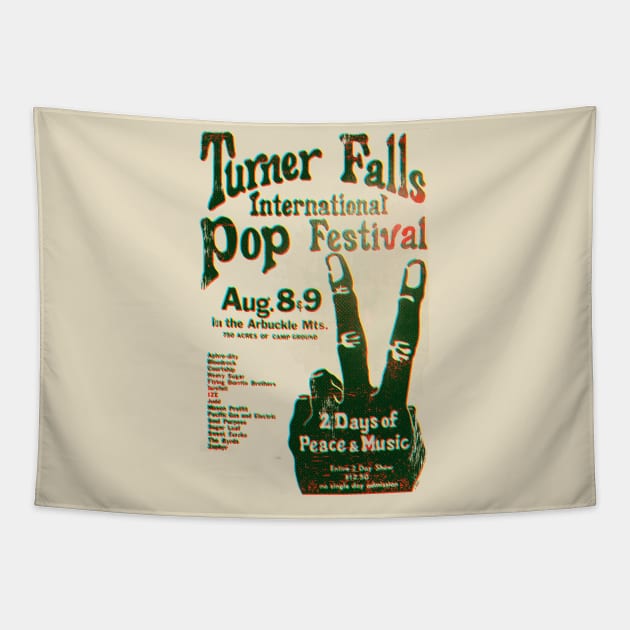 Turner Falls Pop Festival Tapestry by HAPPY TRIP PRESS