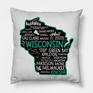 Kenosha Wisconsin cute Osseo, Racine, Appleton, Waukesha, Eau Claire, Oshkosh, Janesville Pillow