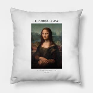 Mona Lisa Poster by Leonardo Da Vinci Pillow