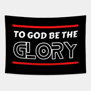 To God Be The Glory | Christian Typography Tapestry