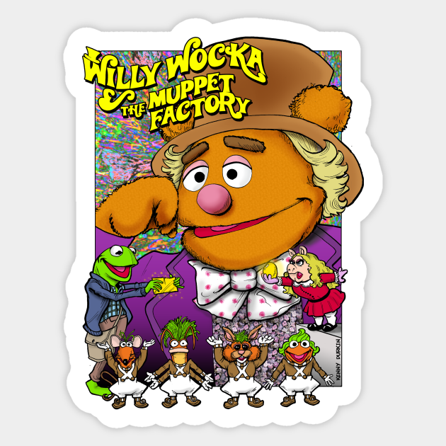 Willie Wocka and the Muppet Factory - Muppets Mashup - Sticker