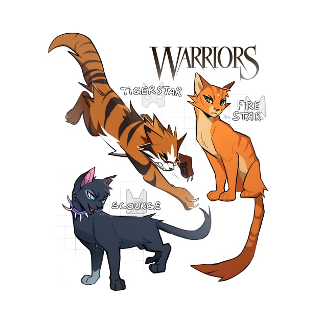 Firestar, Tigerstar and Scourge from Warrior Cats - The Darkest Hour by Chycero