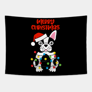 Merry Christmas Dog Tapestry