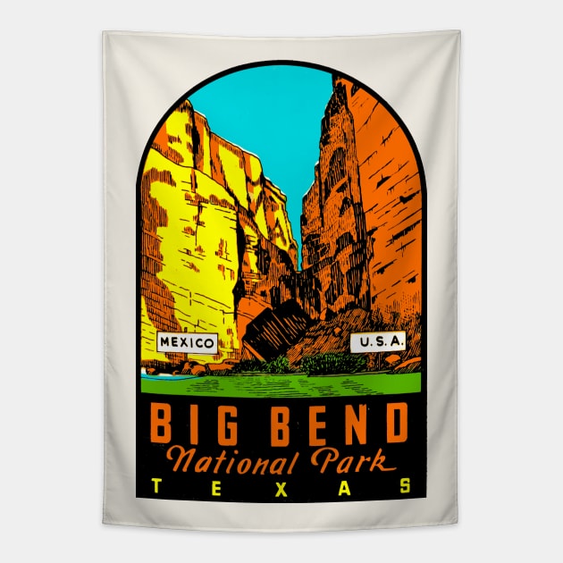 Big Bend National Park Texas Vintage Tapestry by Hilda74