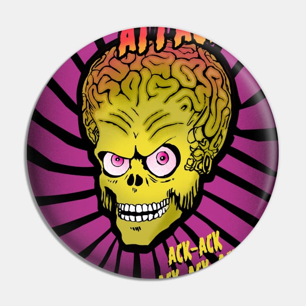 Mars Attacks movie inspired Pin by 2ToastDesign