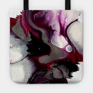 Red/Purple/Black Acrylic Pour Painting Tote