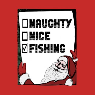 Family Christmas - Naughty Nice FISHING, Family Christmas T-shirt, Pjama T-Shirt