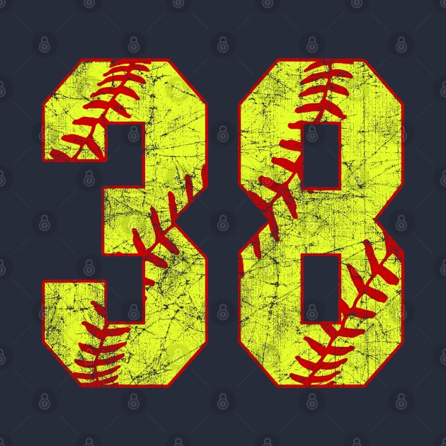 Fastpitch Softball Number 38 #38 Softball Shirt Jersey Uniform Favorite Player Biggest Fan by TeeCreations