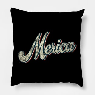 Merica Vintage Retro Style 4th Of July Shirt Pillow