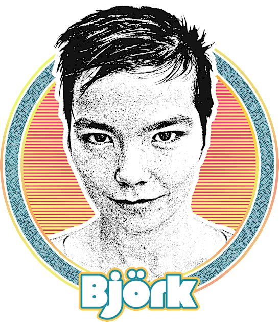 Björk //// Retro Style Fan Art Design Kids T-Shirt by DankFutura