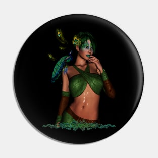 Wonderful fairy with peacocks Pin