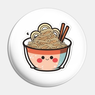 Cute Ramen Noodles Cartoon Anime Drawing Japan Pin